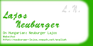 lajos neuburger business card
